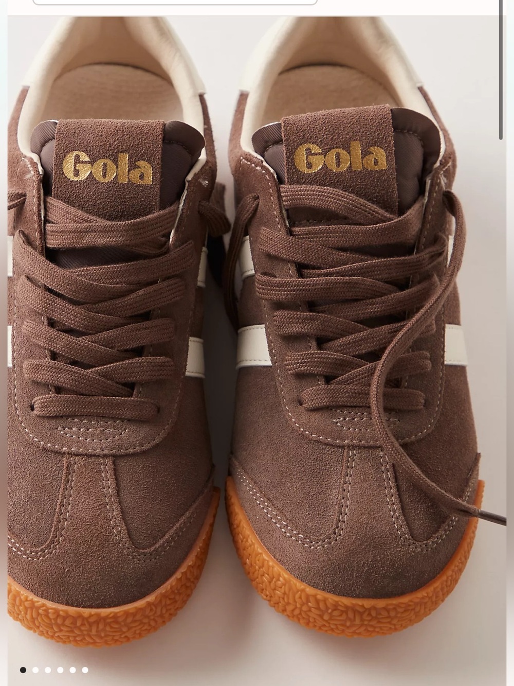 Nearly New—Gola Elan Sneakers—Taupe Grey/Off White
